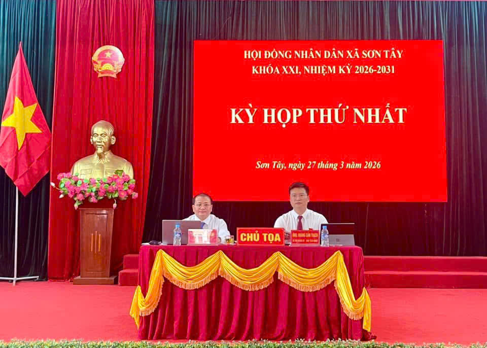 KỲ HỌP THỨ NHẤT HĐND XÃ SƠN TÂY KHOÁ XXI, NHIỆM KỲ 2026 -2031, BẦU CÁC CHỨC DANH CHỦ CHỐT