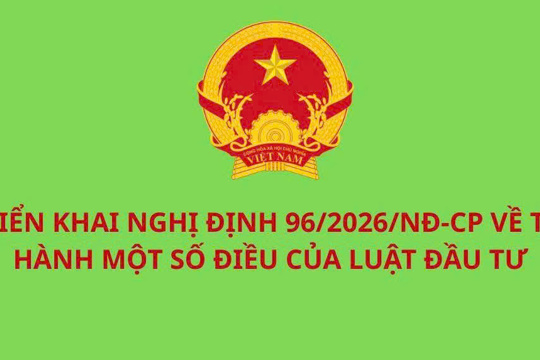 Triển khai thực hiện Nghị định số 96/2026/NĐ-CP 