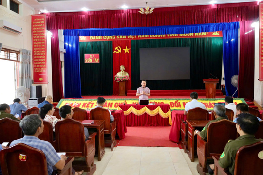 Xã Sơn Tây triển khai kế hoạch tiếp tục giải tỏa hành lang an toàn giao thông đường bộ