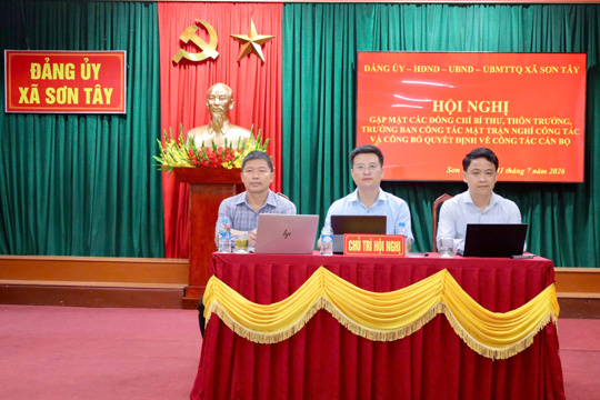 ĐẢNG ỦY XÃ SƠN TÂY TỔ CHỨC HỘI NGHỊ TRIỂN KHAI NHIỆM VỤ TRỌNG TÂM THÁNG 8 VÀ KHUNG KẾ HOẠCH XÂY DỰNG NÔNG THÔN MỚI CUỐI NĂM 2026