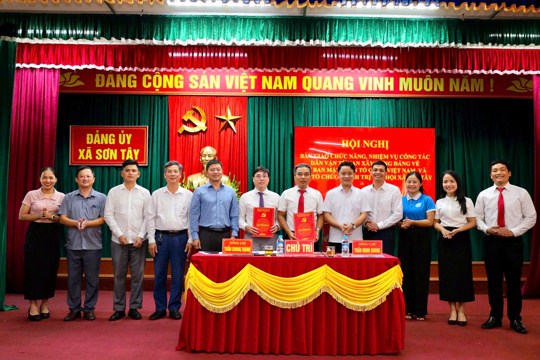 Xã Sơn Tây bàn giao chức năng, nhiệm vụ tham mưu công tác dân vận